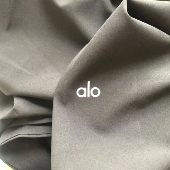 ALO Yoga Black Wide-Leg Trousers - Picture 5 of 5